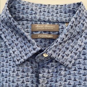 Men's Blue Patterned Shirt